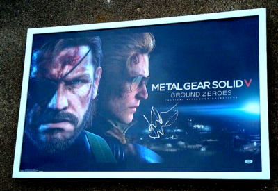 METAL GEAR SOLID V Kiefer Sutherland SIGNED + FRAMED Poster PSA