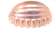 Copper Jello Mold Large 7" x 4 3/4" Melon Shape large,  nice kitchen decor👩‍🍳