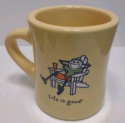 Life Is Good Yellow Coffee Mug ''Chair'' Do What You Like Like What You Do