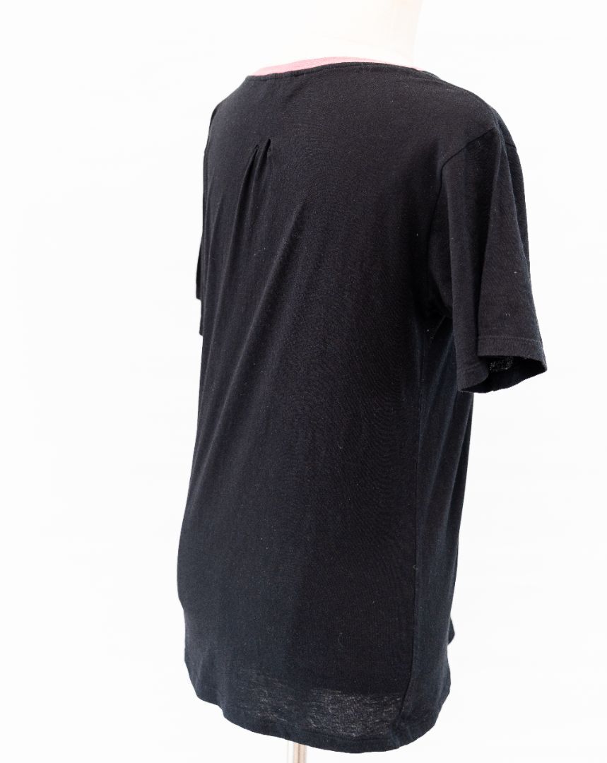 T shirt Saint Laurent nera stampa 'amore'