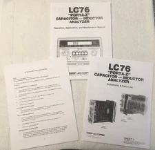 SENCORE LC76 Owners Manual, Schematic, Parts List & Calibration Procedure, ALL 4