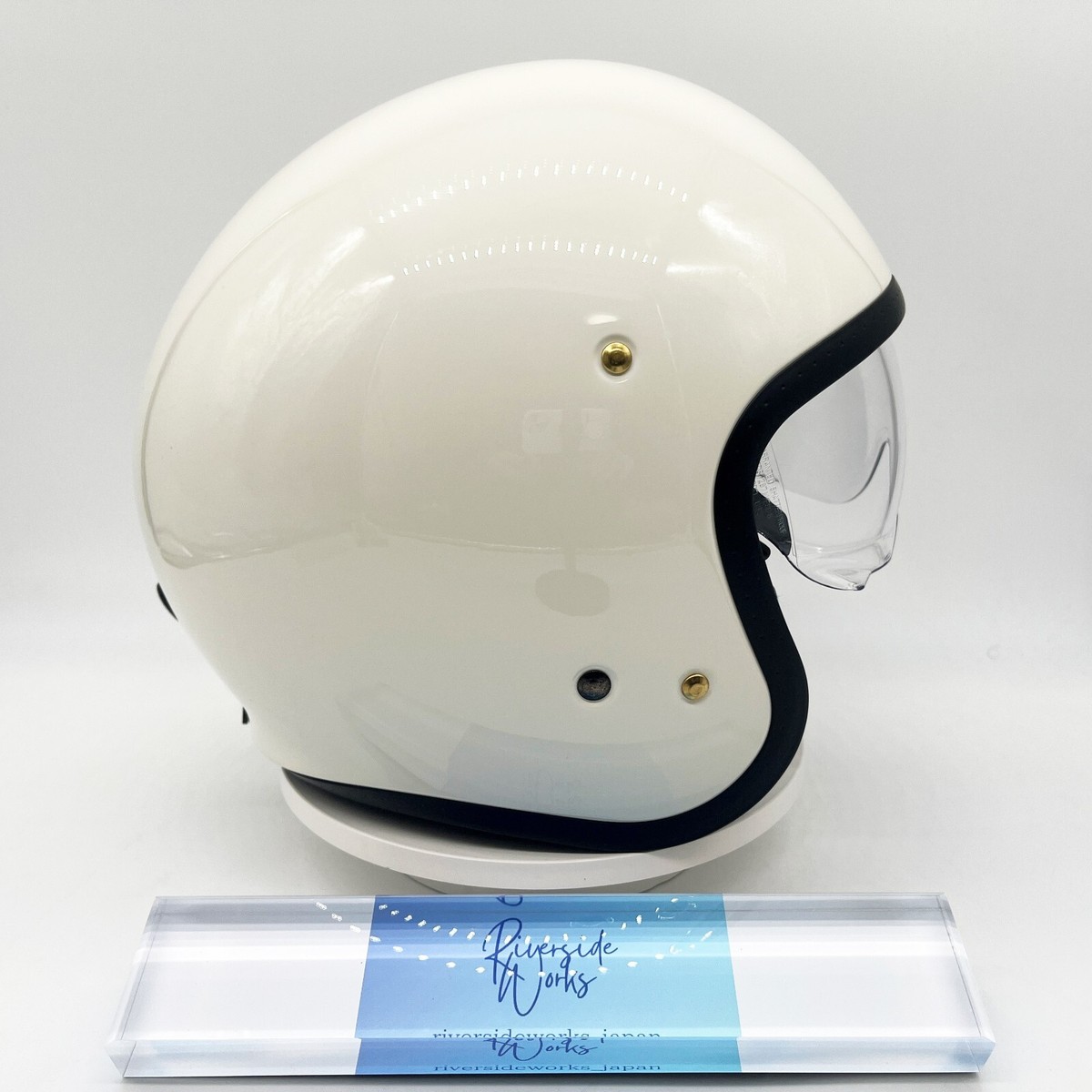 Shoei J O White Open Face Scooter Motorcycle Jet Helmet Size