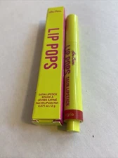 Lime Crime Lip Pops Satin Lipstick Shade Sangria 2g NIB Twist & Click Tube