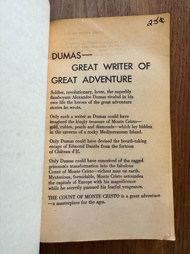1961 The Count Of Monte Cristo By Alexandre Dumas Bantam Sixty Abridged By Bair - Picture 12 of 16