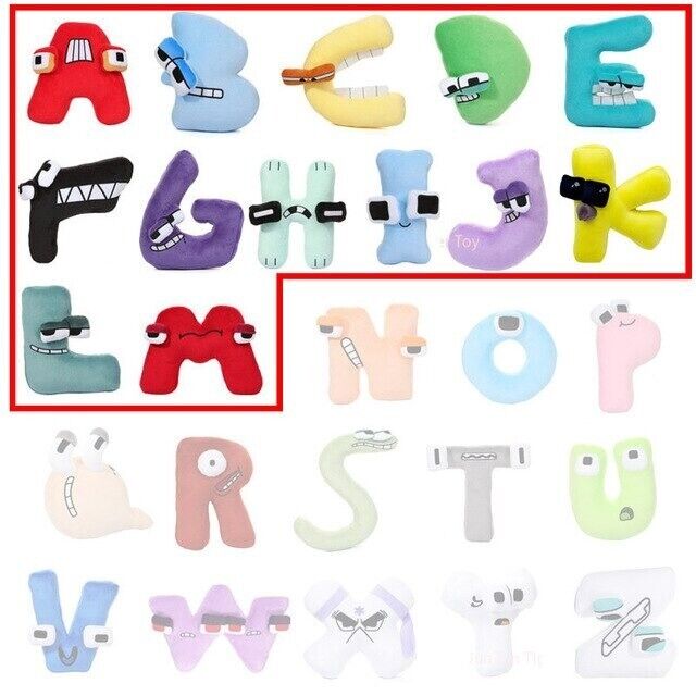 NEW 26pcs Alphabet Lore Plush Toy Stuffed Plushie Doll Toys Gift for  Children 26 English Letters（A-Z-0-9) Toy Kids Birthday Gift