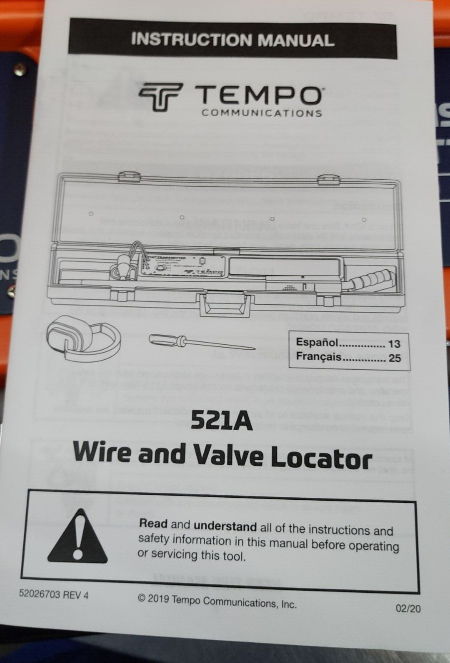 Tempo Communications 521A Wire and Valve Locator 783310867883 eBay