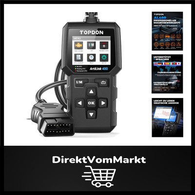 Topdon AL400 Diagnosegerät   10 Modi & One Touch I/M für präzise Fahrzeugdiag...