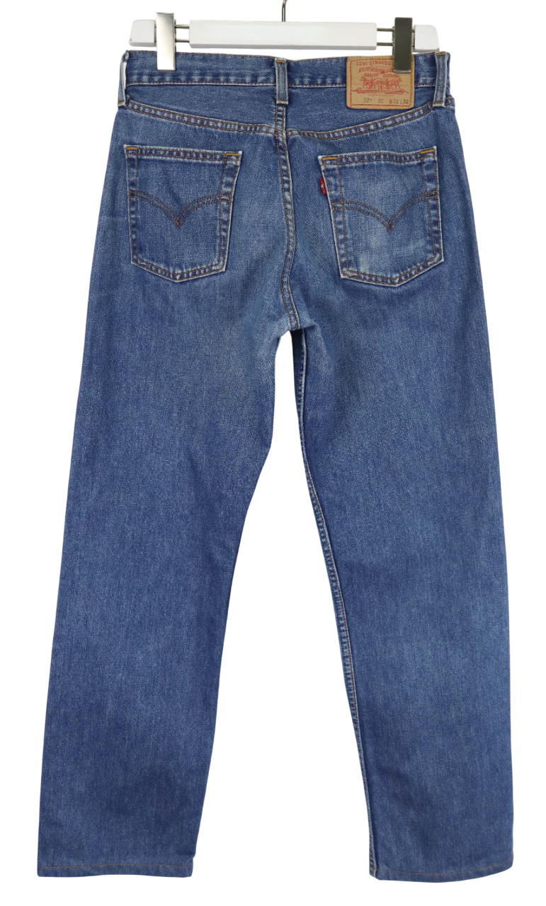 LEVI'S 521 02 Jeans Men's W32/~L29 Straight Fit Blue Denim Zip Fly thumbnail 2