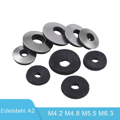 Zuxbolf 240 Stück EPDM Dichtscheiben - Edelstahl Unterlegscheiben M6.3x16mm