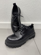 Dolce & Gabbana Men's "Hi Trekking" Black Leather Derby Shoes 9.5