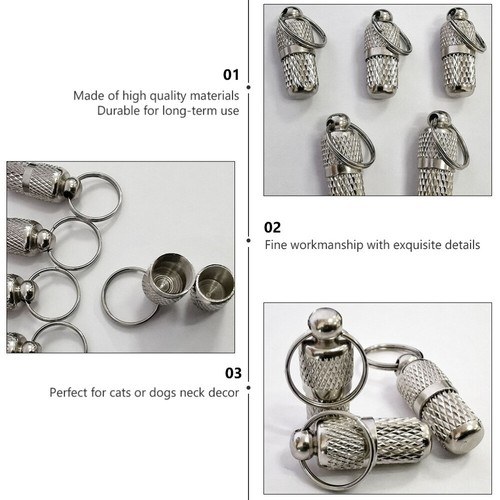 6 Pcs Pet Identification Anti-Lost Pendant Dog and Tag Identity Tube Collar - Picture 8 of 12