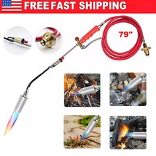 Portable Propane Weed Torch with 79" Hose Burner Ice Melter Push Button Igniter