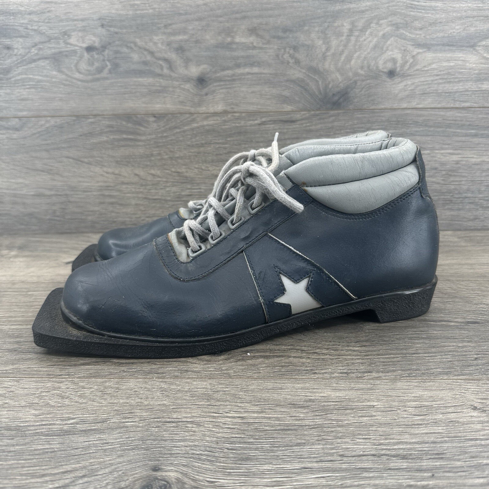 SALOMON Stivali da sci cross country vintage Skan taglia 29 5 blu navy con lacci