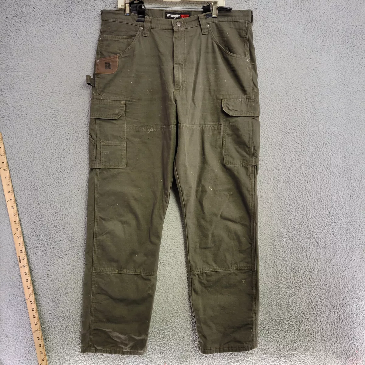 wrangler riggs cargo pants double knee-