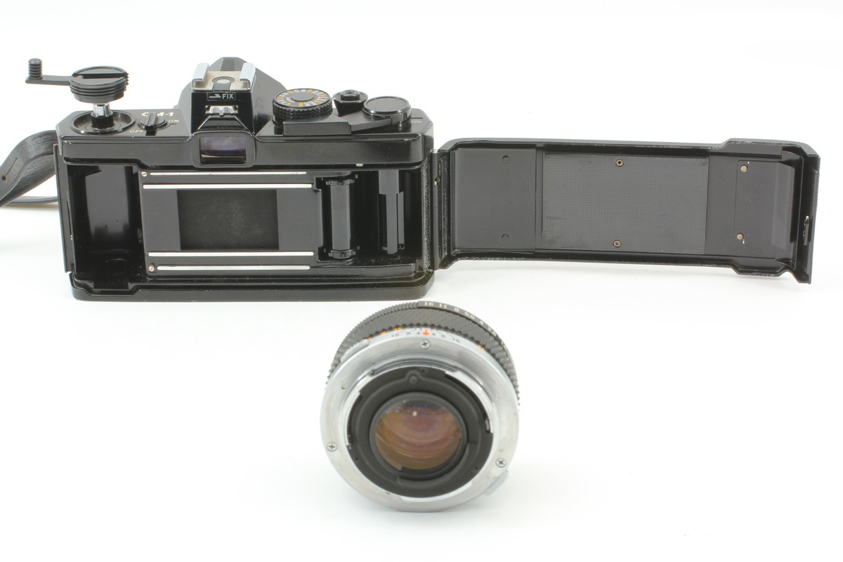 Exc+5] Olympus OM-1 Black SLR Film Camera w/ F.Zuiko 50mm F1.8