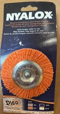 Dico 3" Nyalox Wheel Brush Orange Medium Grit 120 -  1/4" Hex Mandrel 7200021