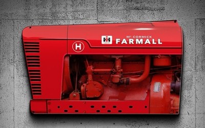 Wow!! Curved  International Farmall model H Tractor Farm 3D Sign
