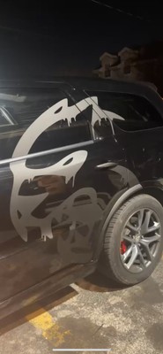 RESULTS!SET OF 2-DODGE HELLCAT LARGE  VINYL WRAP-MATTE BLACK DECAL XL CHALLENGER