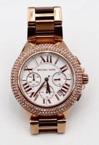 Orologio da polso donna Michael Kors Camille MK5636 oro rosa analogico quadrante strass