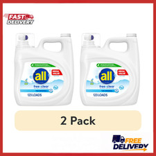 (2 Pack) all Free Clear Liquid Laundry Detergent, 154 oz, 123 Loads 0.14 per gallon
