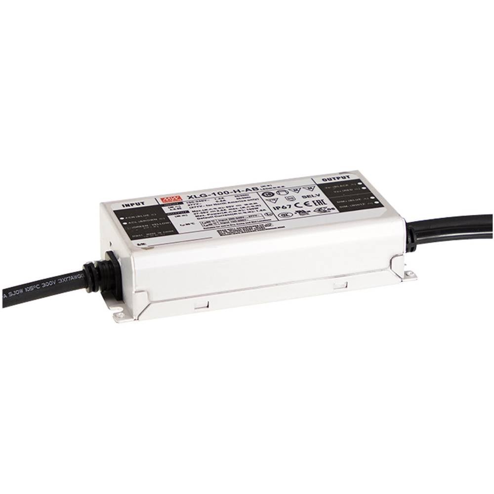 Driver de LED MEAN WELL XLG-100-H-AB étanche IP67 avec gradation 3-en-1 pour éclairage