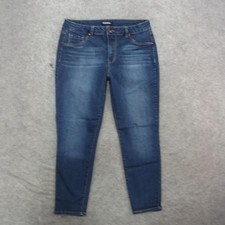 D.jeans Jeans Womens 12 Blue Dark Wash Skinny Stretch Denim Pants Mid Rise