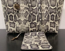 Kurt Geiger Snake Print Leather 2 Piece Chelsea Tote NO DUSTBAG 17"x11.5"x5.5"