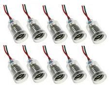 10X E10 LED Screw-Mount Small Bulbs Holder with Wire Socket