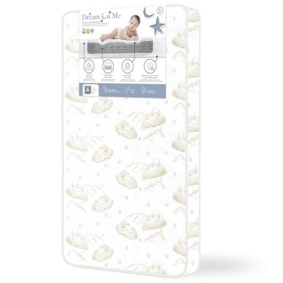 Crib Mattress 5 88 Coil Spring Waterproof Stain Resistant Brown Cloud Dream Gold