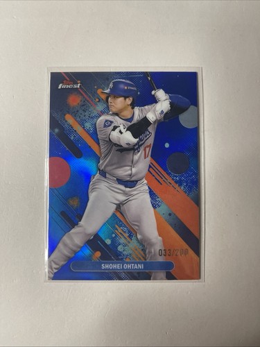 Shohei Ohtani 2025 Topps Finest #16 Blue Refractor /200 Color Match Dodgers