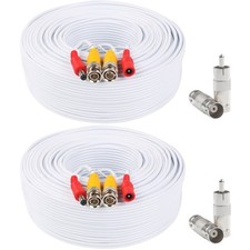 Postta BNC Video Power Cable 2 Pack 150 Feet Pre-Made All-in-One Security