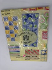   EULTANS LINENS tablecloth 60  round New sealed.  