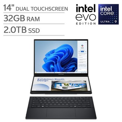 ASUS Zenbook DUO 14'' WUXGA OLED Touch Laptop Ultra 9 285H 32GB RAM 2TB SSD W11