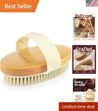 Dry Brushing Body Brush, Natural Boar Bristle...