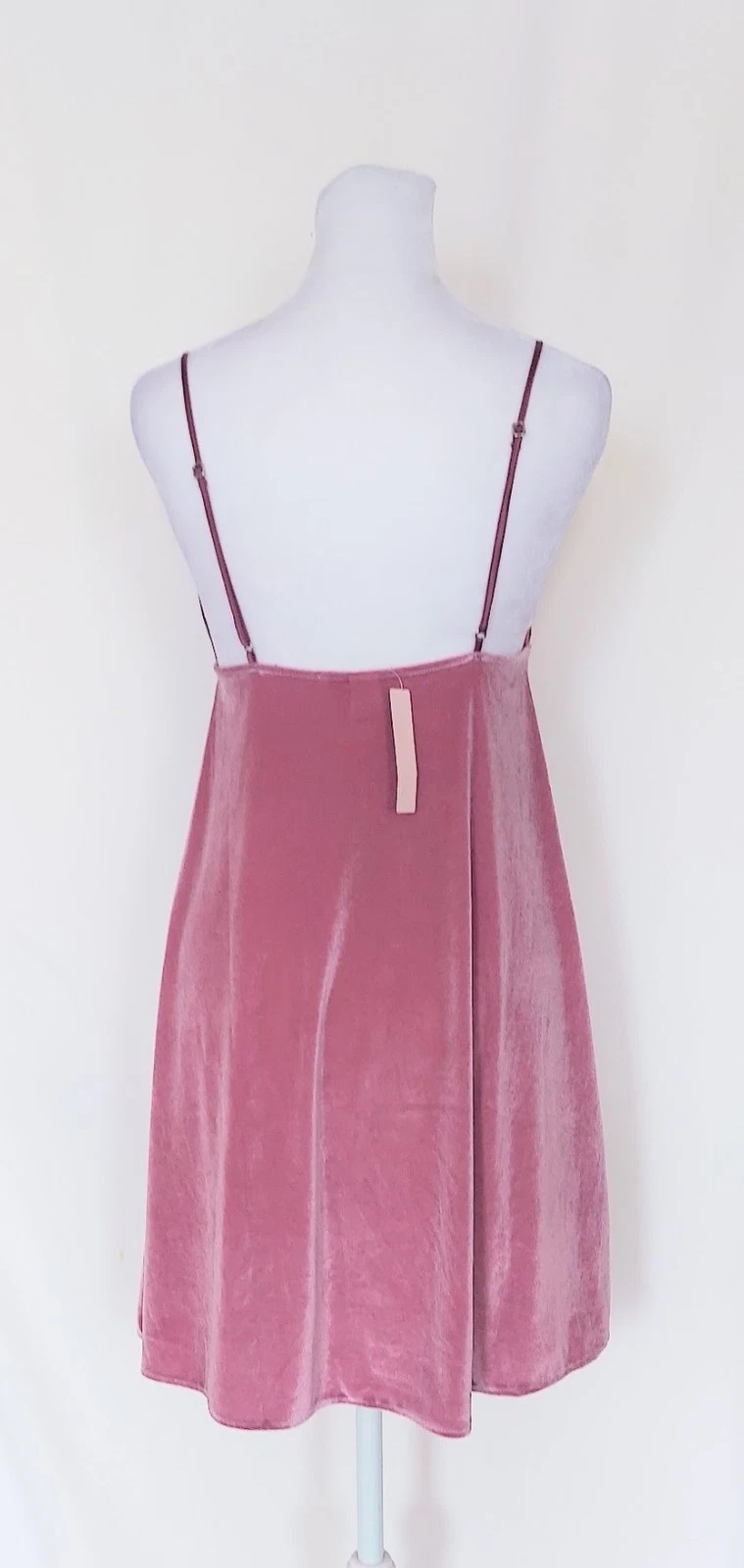 UNDERCOVER Abito Victoria's Secret donna M babydoll velluto slip chemise rosa nuovo con etichetta