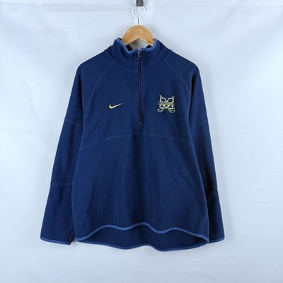 Vintage Nike Michigan Hockey Fleece 1/4 Zip Bayer Sz XL 