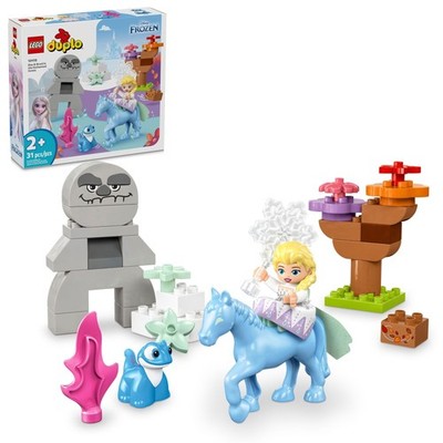 LEGO DUPLO Disney Elsa & Bruni in the Enchanted Forest, Frozen Toy for Toddlers,