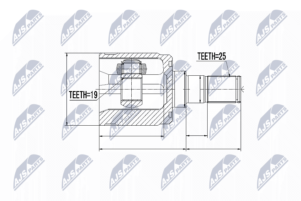 Inner Cv Joint For Hyundai Getz 1.1 02-12 L/R - Image 3