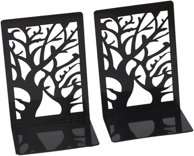 Black Decorative Book Ends, Metal Bookends Nonskid Heavy Duty Book Ends Cartoon