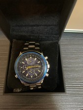 CITIZEN Blue Eco-Drive Chronograph Men's Watch Used from Japan