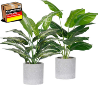 KüNstliche Zimmerpflanzen 37 Cm 2Er Set FüR Wohnzimmer BüRo Bad Dekoration