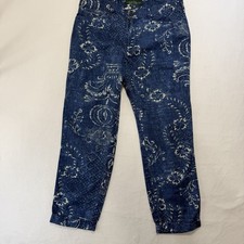 LRL Ralph Lauren 6 Vtg Women  s Pants Floral Cotton Summer Casual Cotton