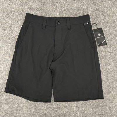 Volcom Shorts Mens 30 Black Tech Lightweight Water Repellent Pockets NEW
