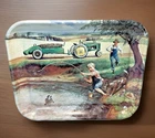 Vintage 1998 John Deere Metal Tin Serving Tray Turtle Trouble Walter Hinton Art