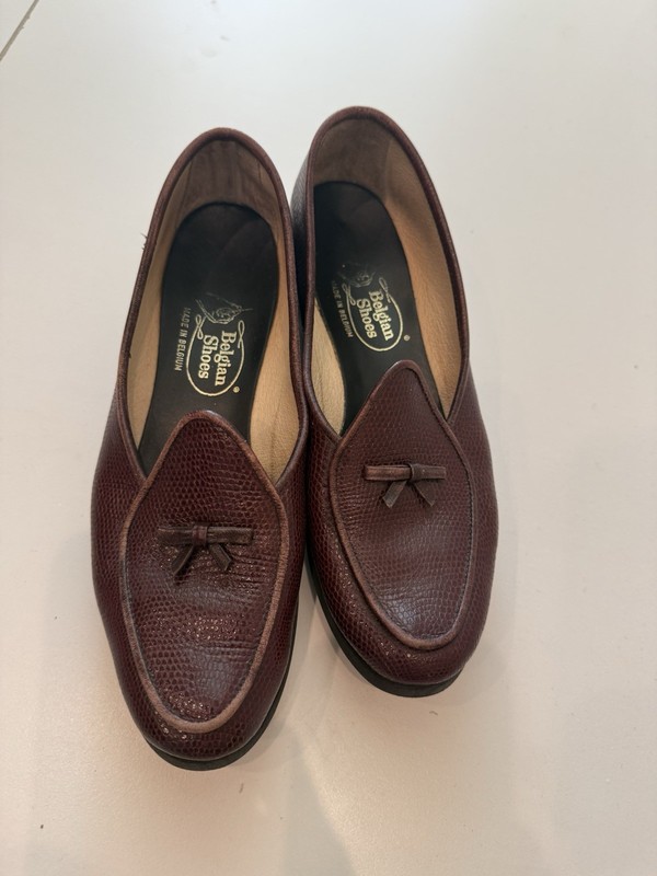 Belgian Shoes 6 Made In Belgium Burgundy women’s 