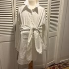Isabella Oliver Maternity Top White Tie Front/Back Comfy Shirt Size 4