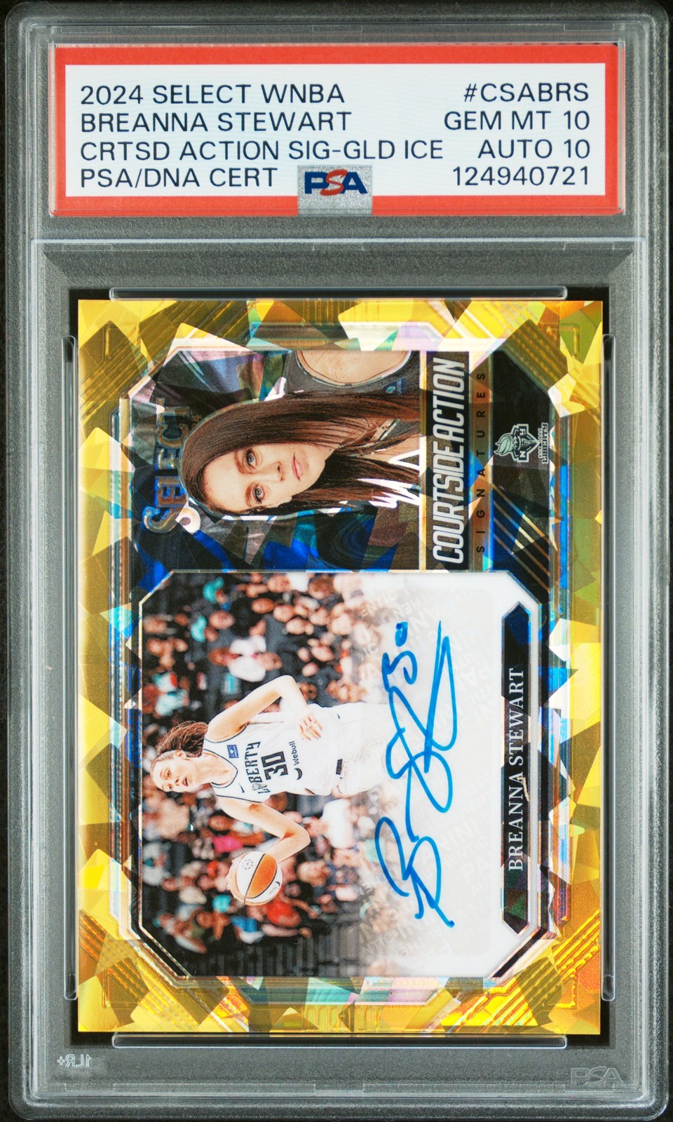 2024 GOLD ICE #CSABRS BREANNA STEWART 8/10 PSA 10 AUTO 10 view 1