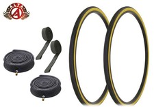ALTA BICYCLE 27x 1 1/4 BLACK/GUM TIRES ZIGZAG TOURING w/33mm SCHRADER Tube (6pc)