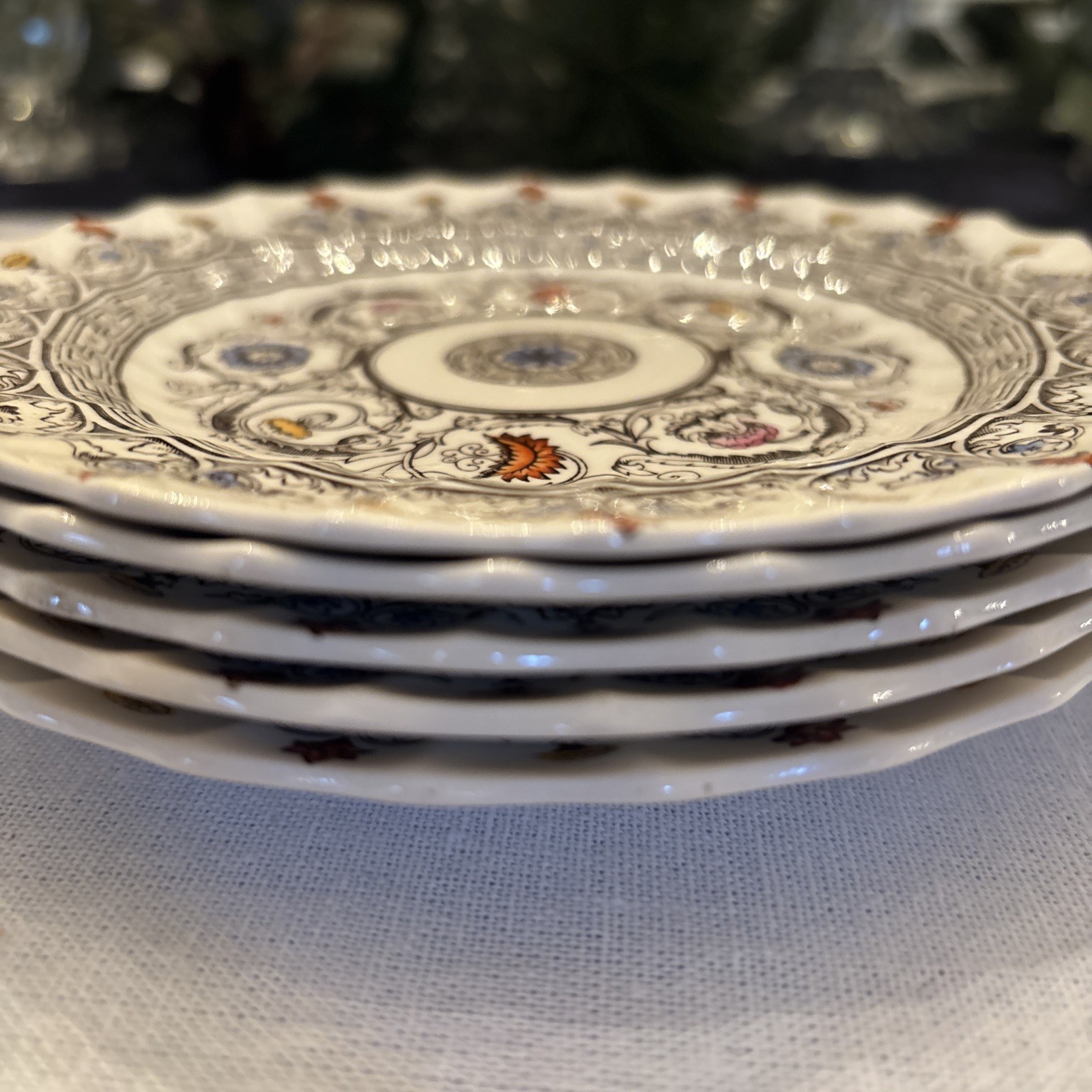 Copeland Spode 5 Florence England set of FIVE 6” Bread and Butter Plates