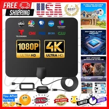 TV Antenna Indoor Long Range 900 Miles, Supports 4K 1080p Smart TV Signal Rec...
